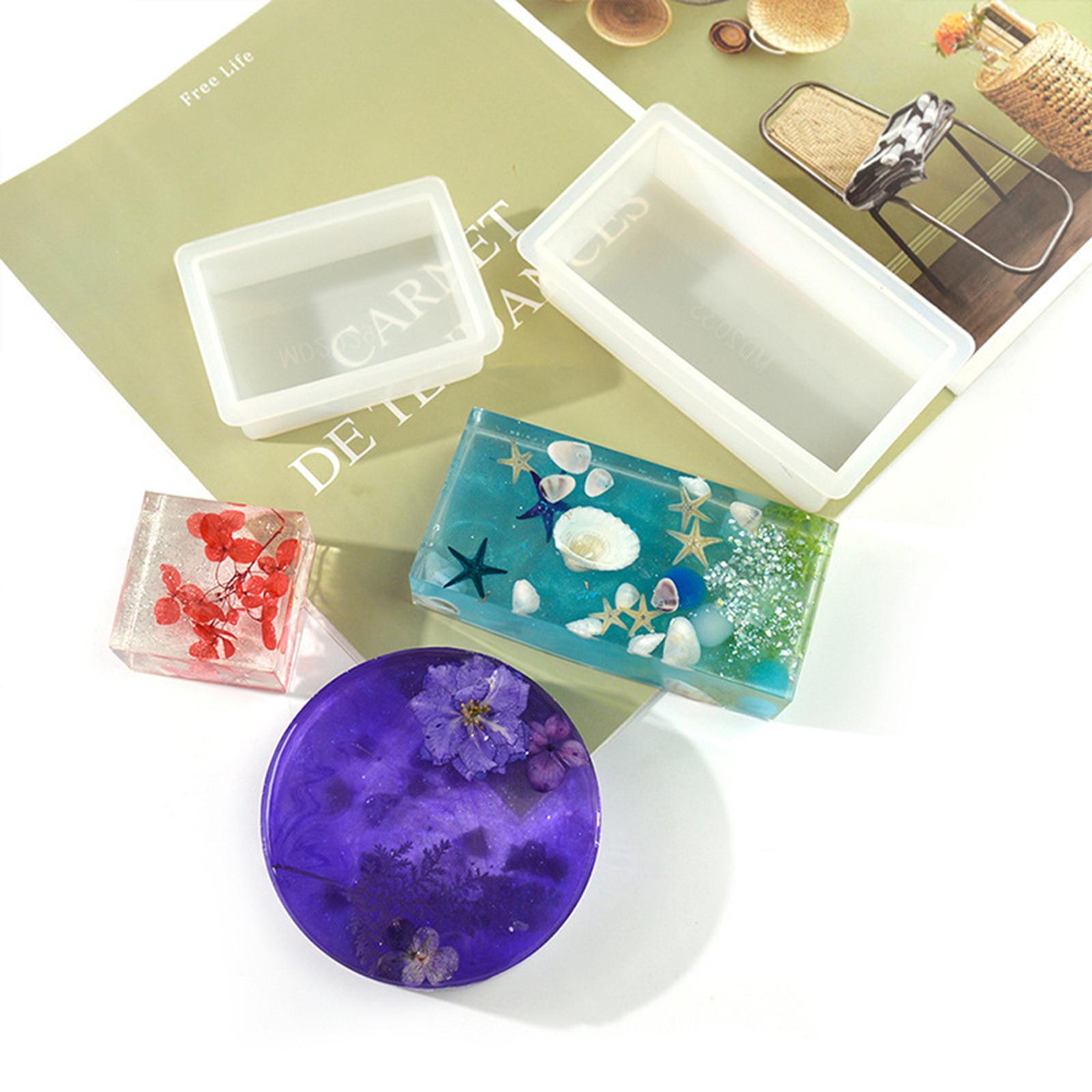 8 Pack Soap Silicone Molds Resin Casting Molds Handmade Craft Mould for Soap Making Candle Making, UV Resin, Epoxy Resin Jewelry Making