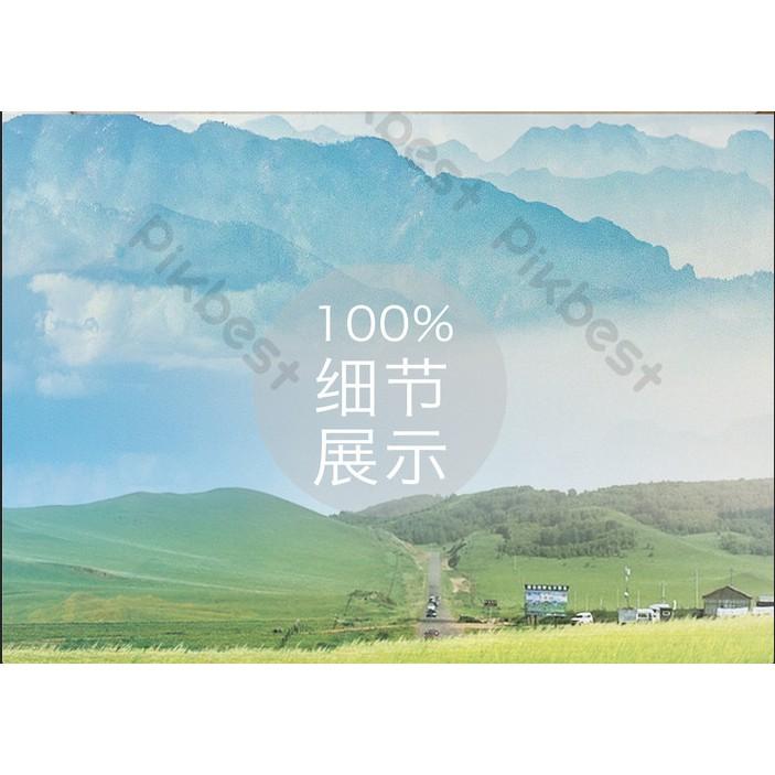 Tranh phong cảnh bầu không khí với bầu trời xanh trong lành, tranh dán tường 3d hiện đại MS769345