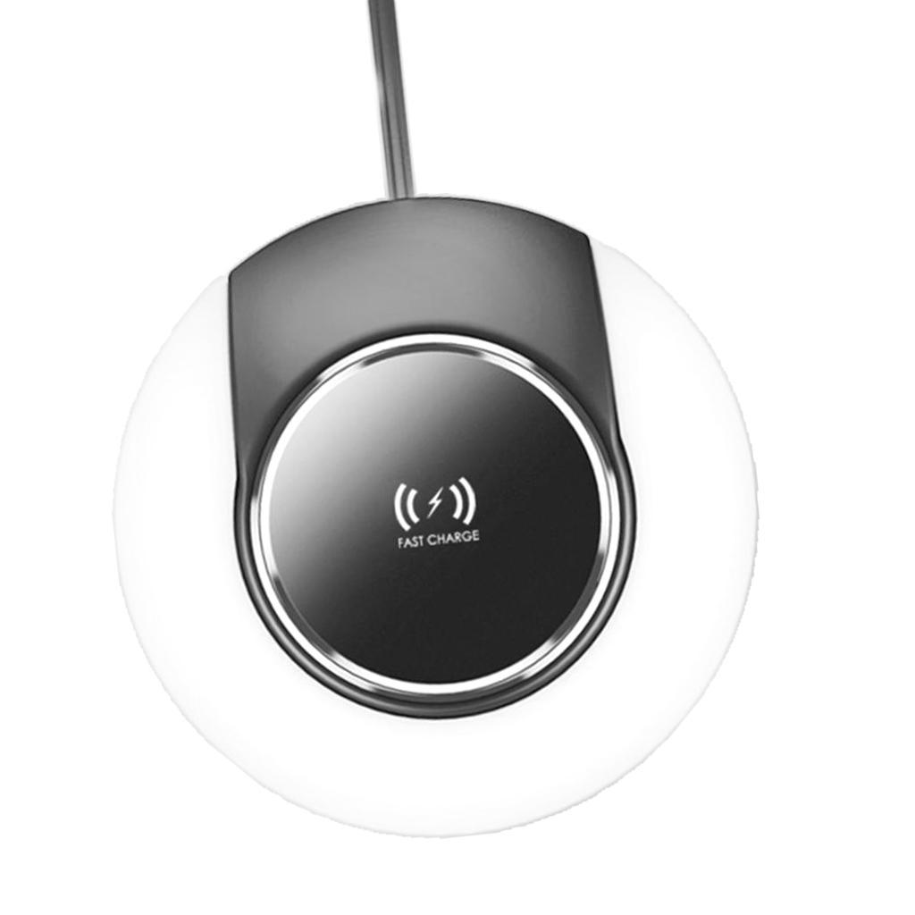 Qi Wireless Charger Charging Dock Pad For Samsung iPhone X S8 Warm Light