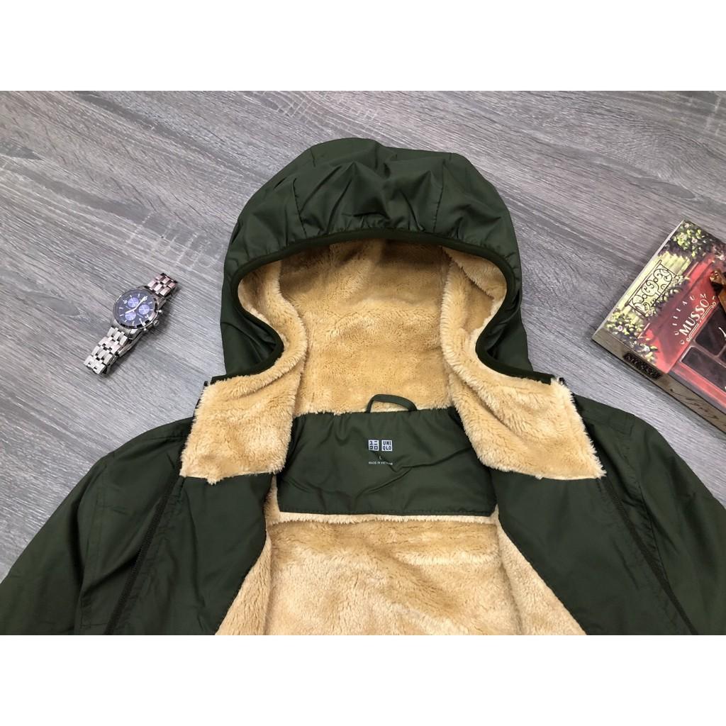 Áo gió nam lót lông MÁT NHẸ