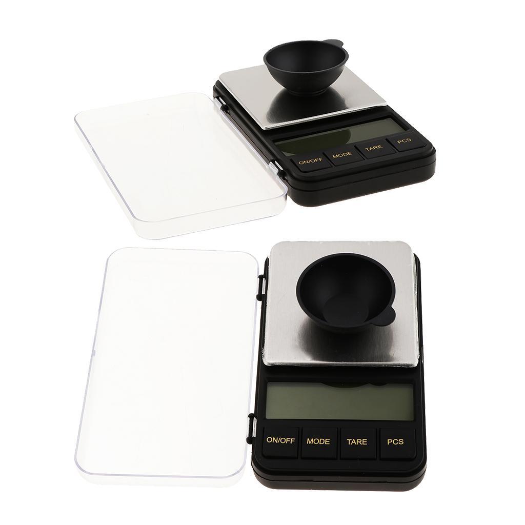 Mini Digital Pocket Scale Portable Jewelry Kitchen Scale Black 200g/0.01g