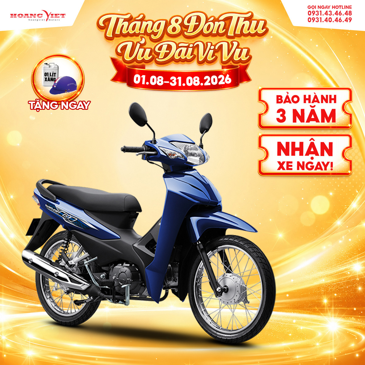 Xe May Honda Wave Alpha 2024 Phiên Ban Tiêu Chuân  - Xanh