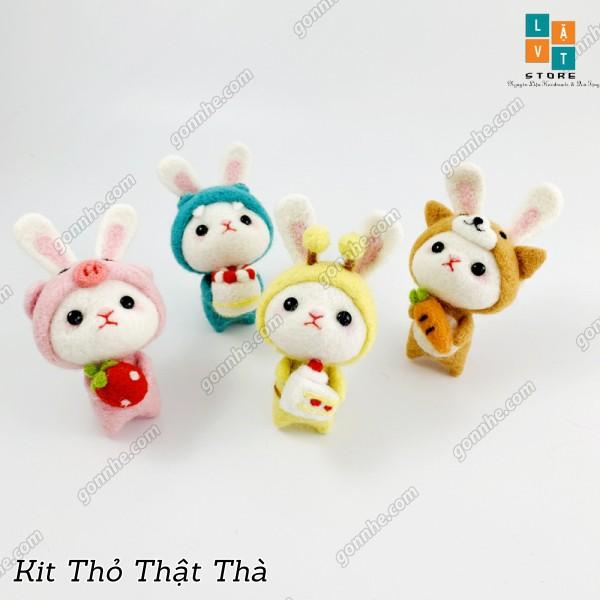 Bộ Len Chọc Có Hướng Dẫn THỎ THẬT THÀ - Neele felting Rabit, handmade