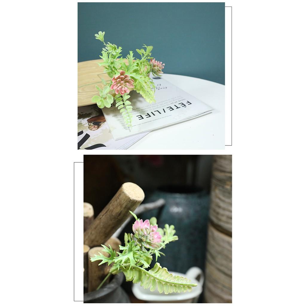 Hoa giả cành hoa điểm sen ngọc nhí hoa cô dâu hoa decor trang trí