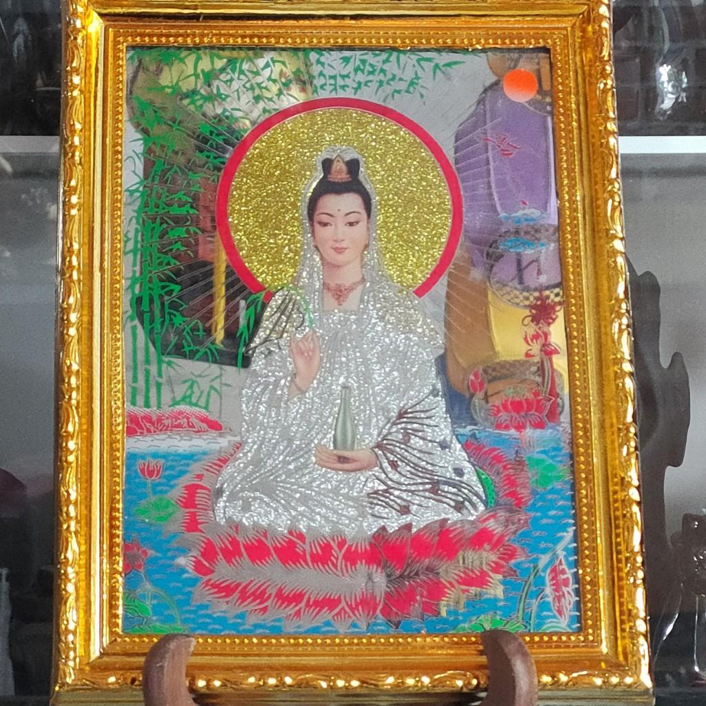 Bài vị Mẹ Quan âm 28,35cm(liễng thờ khung vàng