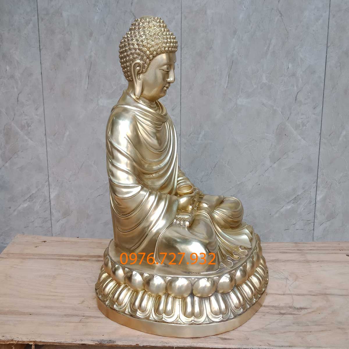 Tượng phật thích ca bổn sư cao 39cm, tượng phật thích ca bằng đồng
