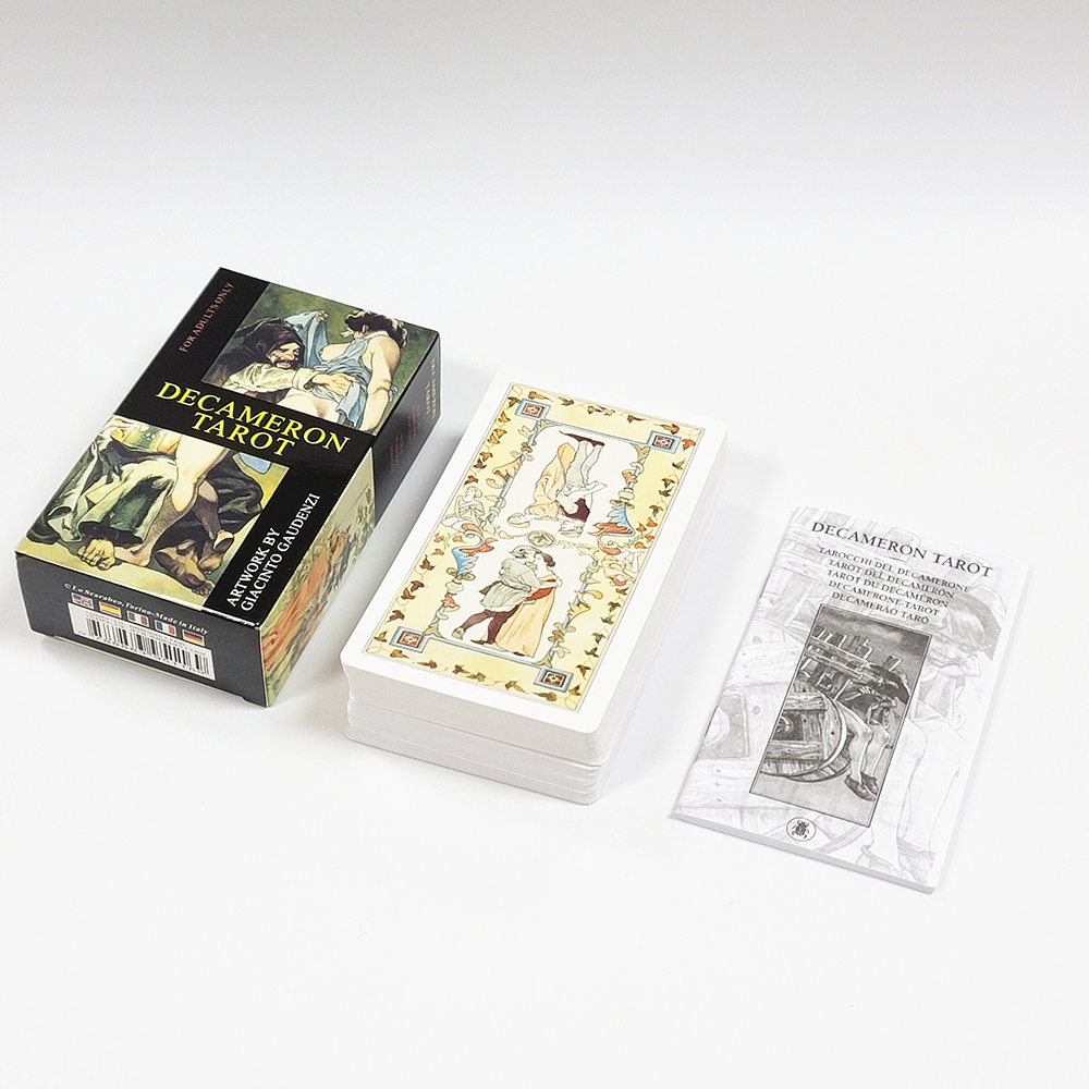 Bộ Bài Decameron Tarot 78 Lá Bài 7x12 Cm Tặng Đá Thanh Tẩy