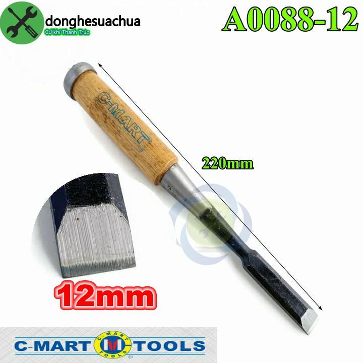 Đục thợ mộc cán gỗ C-Mart A0088-12 12mm hàng chính hãng