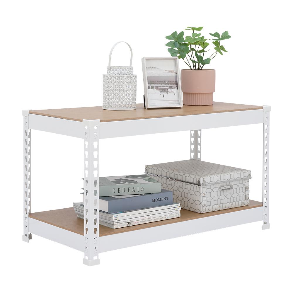 Kệ đa năng 2 tầng có thể tháo lắp SMART SHELF khung thép sơn trắng kết hợp mặt gỗ MDF cao cấp | Index Living Mall - Phân phối độc quyền tại Việt Nam