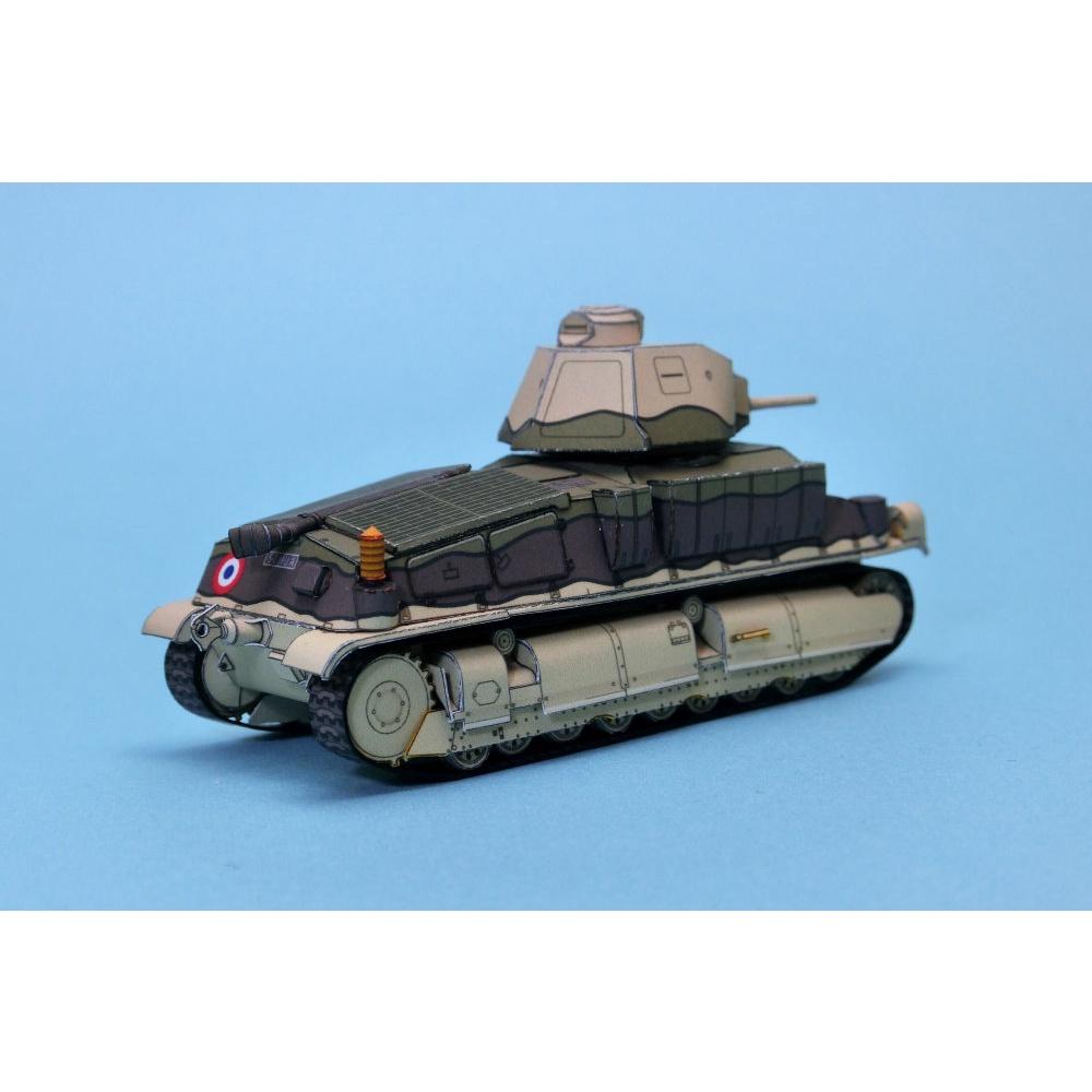 Mô hình giấy 3D xe tank Somua. S35 tỉ lệ 1/72