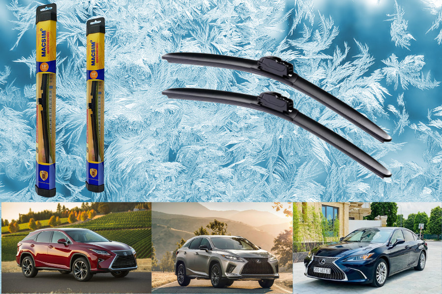 Combo cần gạt nước mưa ô tô Nano Silicon Macsim cho xe Lexus ES ES240/ES330/ES350 2005-2011