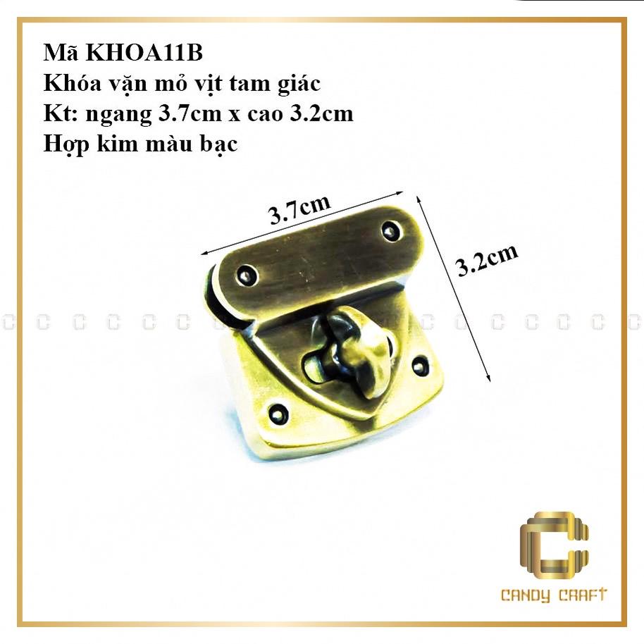 Khóa vặn mỏ vịt tam giác 3.7cm