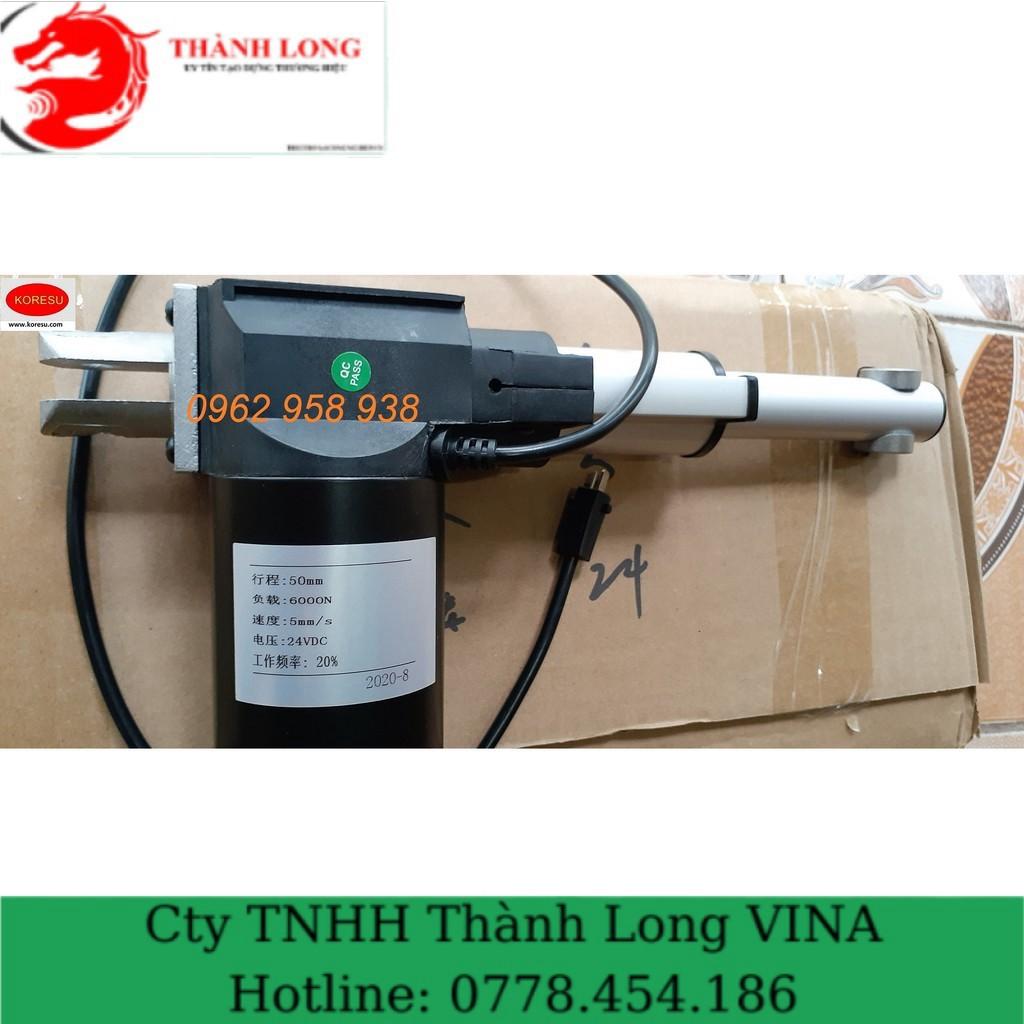 Xilanh điện 24V tải trọng 50kg tốc độ 30mm/s hành trình từ 50mm đến 950mm