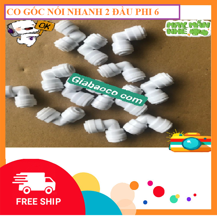 Co Nối Nhanh Hai Đầu Dây 6mm -Phụ Kiện Lọc Nước RO