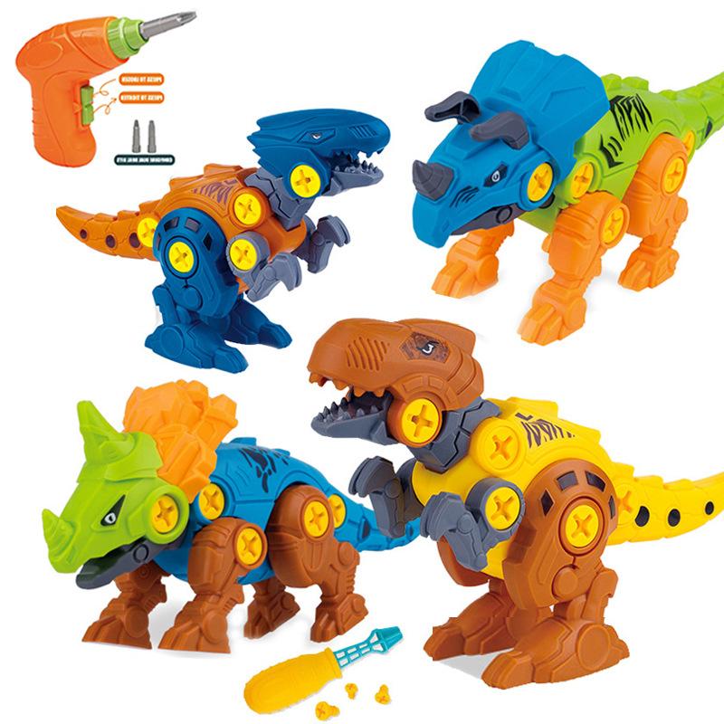 Đồ chơi lắp ráp khủng long, 4 mảnh DIY Dinosaurs Hình được đặt bằng ốc vít