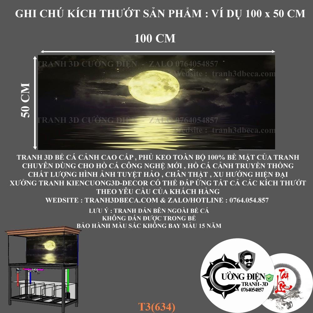 Tranh dán bể cá 3d nhiều kích thướt