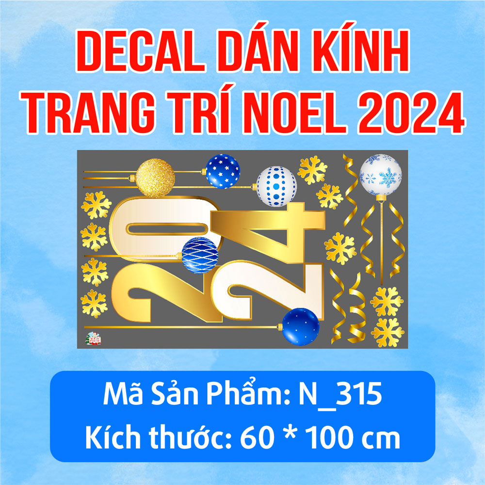 DECAL TRANG TRÍ NOEL 2024 CHO KHÁCH SẠN