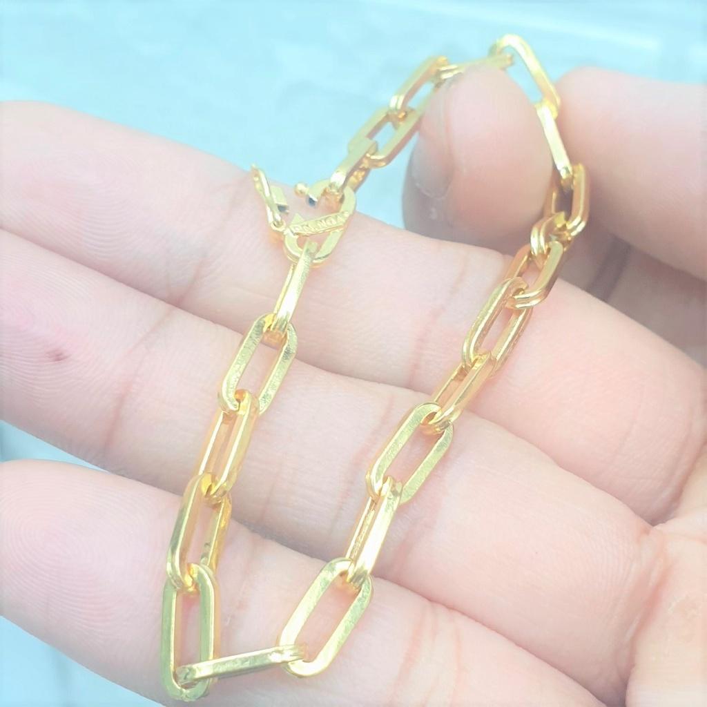 Lắc Tay Xích Vuông Cao Cấp Vonfram- Dùng vĩnh viễn không phai màu không kiêng mồ hôi
