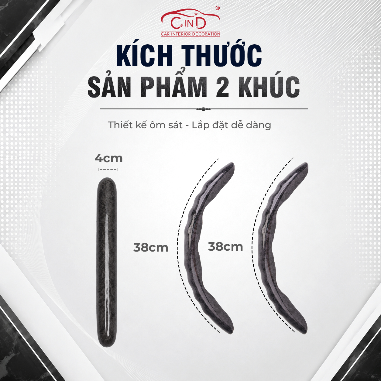 Ốp Bọc Vô Lăng Vân Gỗ Đào Sang Trọng – Chống Trượt 7 Điểm Phù Hợp Tất Cả Dòng Xe