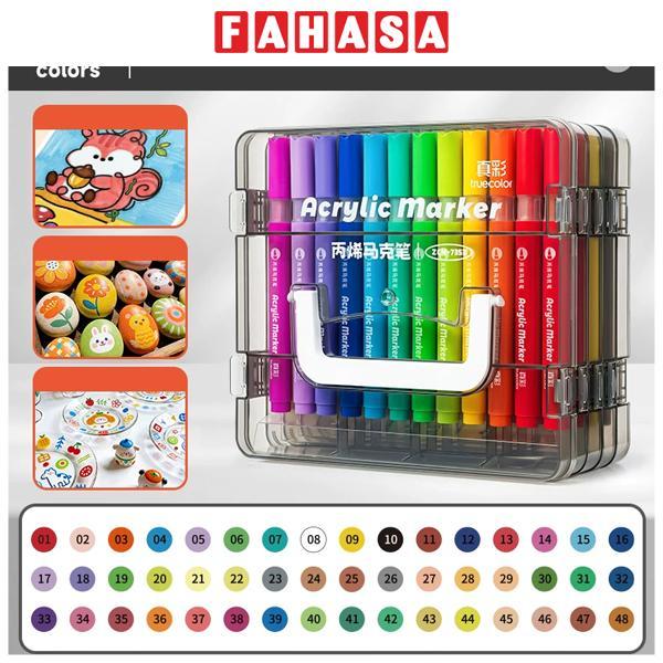 Hộp 48 Bút Lông Màu Acrylic Marker - Truecolor ZCM-7353-48