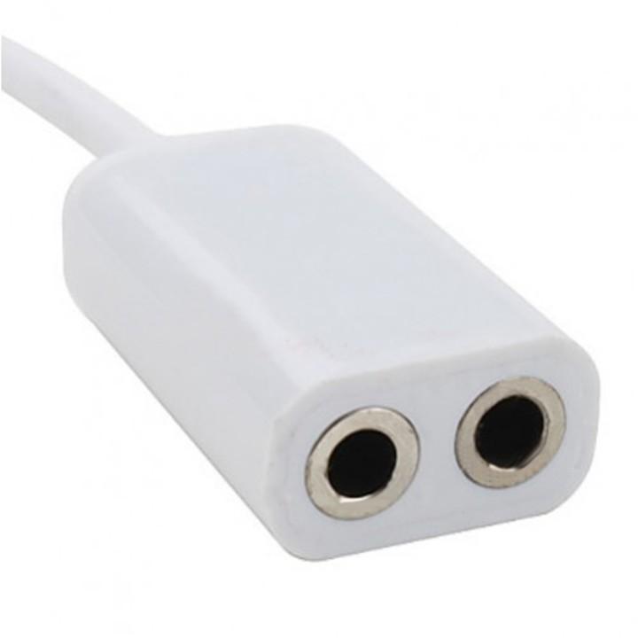 Jack chia cổng tai nghe 3.5mm 1 ra 2 Duashop