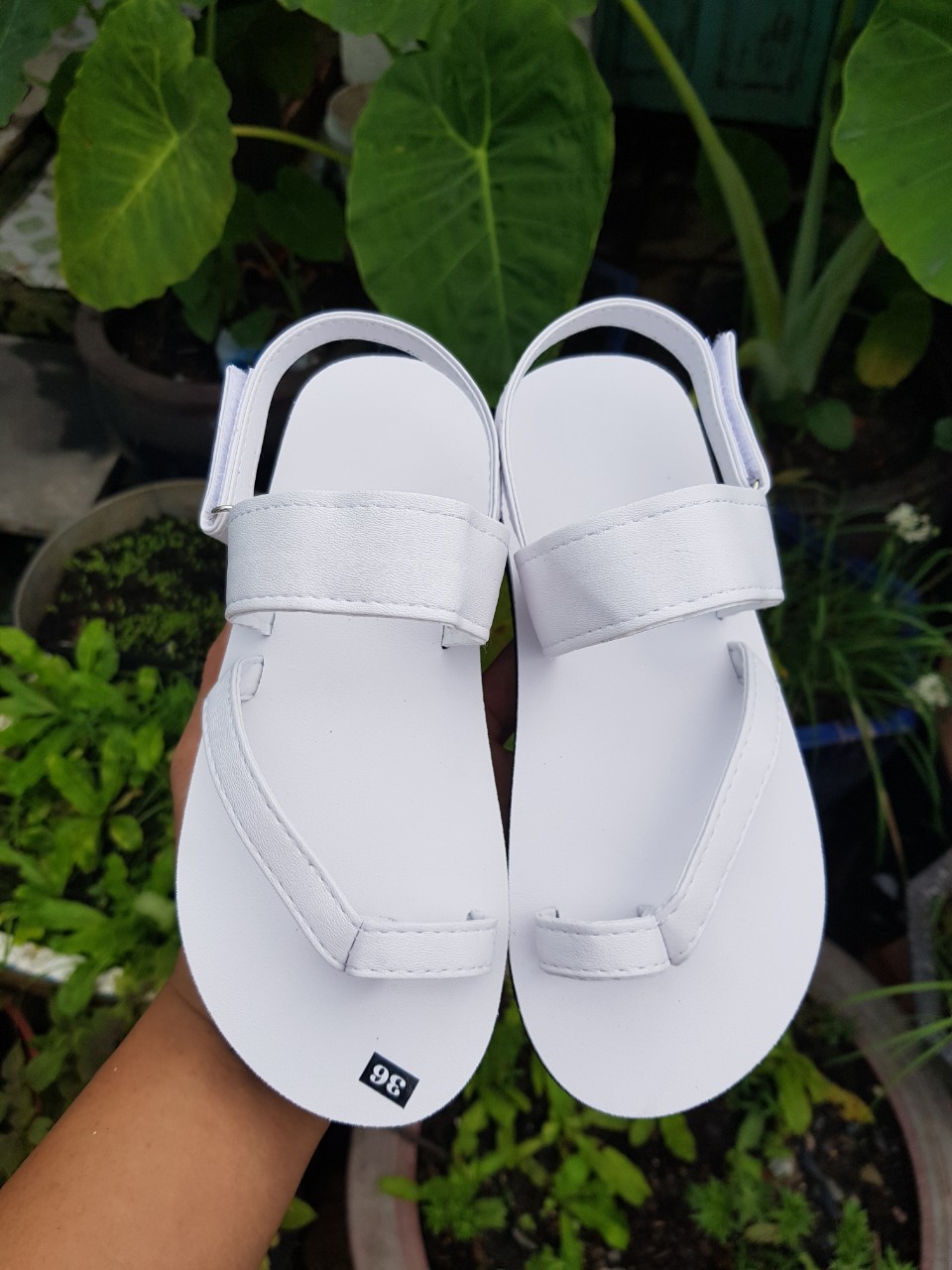 Sandal nam và nữ đế trắng quai trắng size từ 34 đến 42 đủ màu đủ size