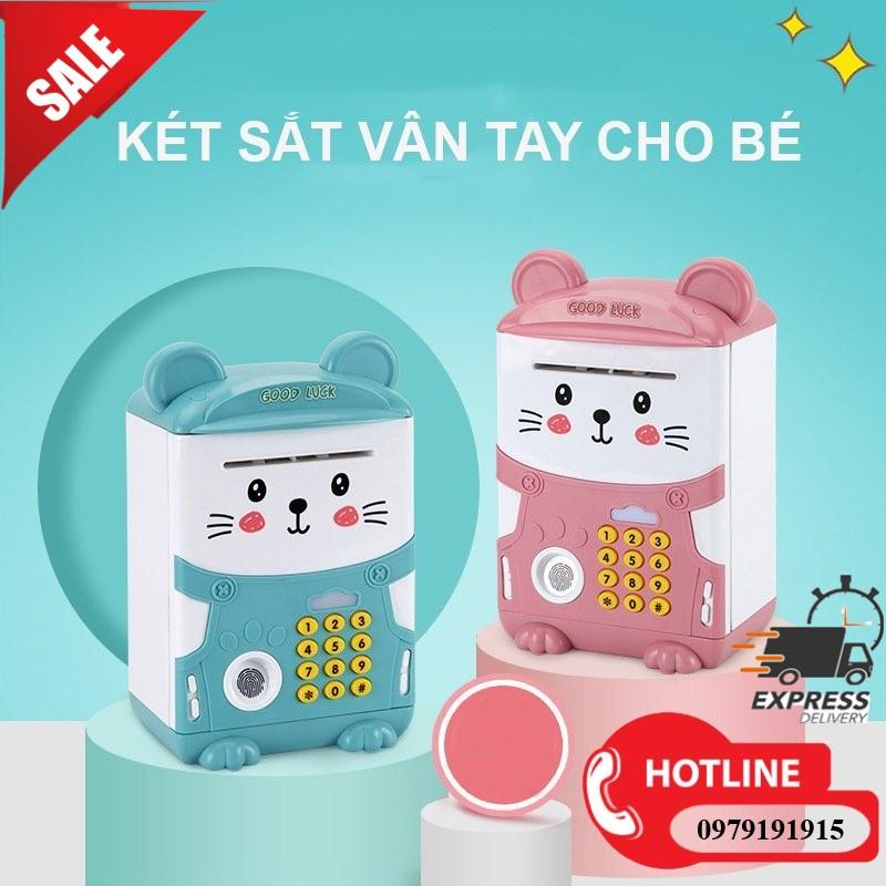 Két Vân Tay Điện Tử Mini Thông Minh Cho Bé - Đồ Chơi Két Cho Bé Trai Bé Gái