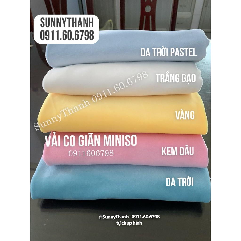 CO GIÃN XANH 5040 Vải may thú bông co giãn 4 chiều huggies Xanh vải nhung mịn mượt chất lượng cao