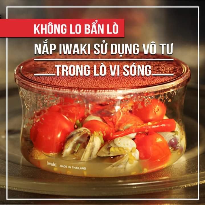 Hộp thuỷ tinh tròn chịu nhiệt 240ml đến 1.3 lít đậy nắp thức ăn hâm nóng thức ăn trong lò vi sóng