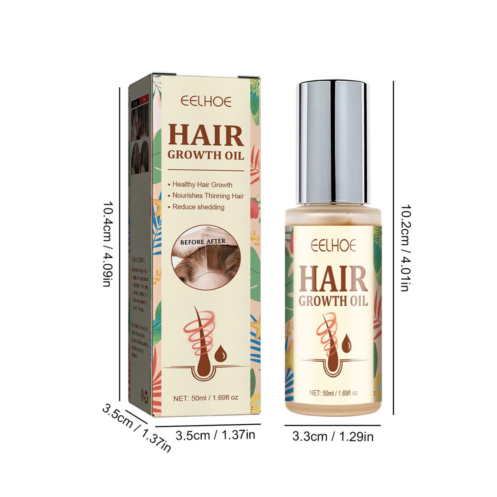 EELHOE 50ml Hair Growth Oil Nourishing Hair Anti-Breakage Repair Dry Frizzy Hair Growth Treatment Oil