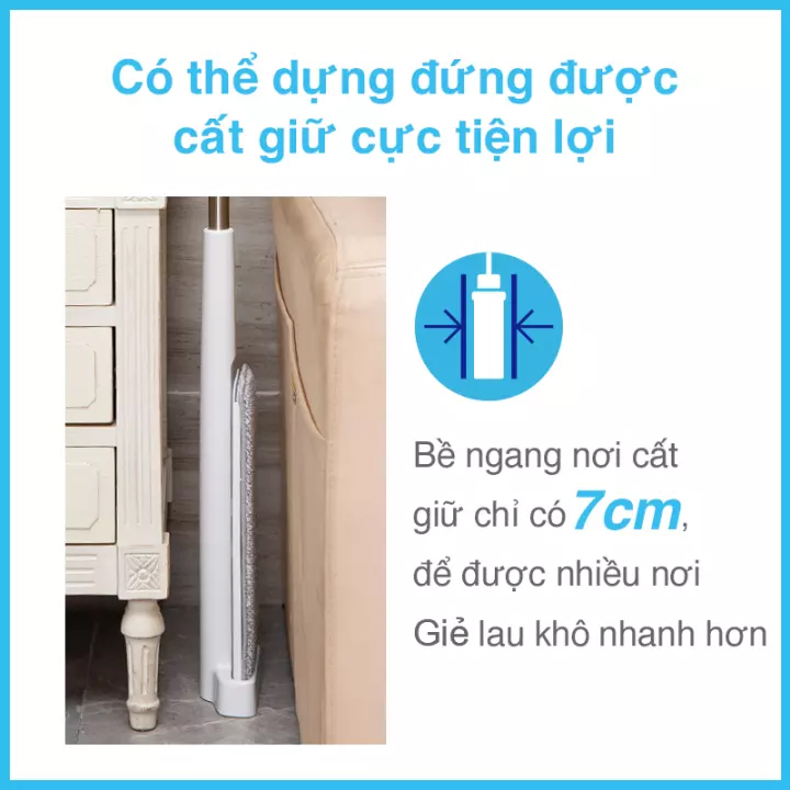 Combo 3 Bông Lau + 1 Cây Lau Nhà MyJae Đài Loan Sợi Microfiber Tự Vắt Kháng Khuẩn Ag+ 120cm