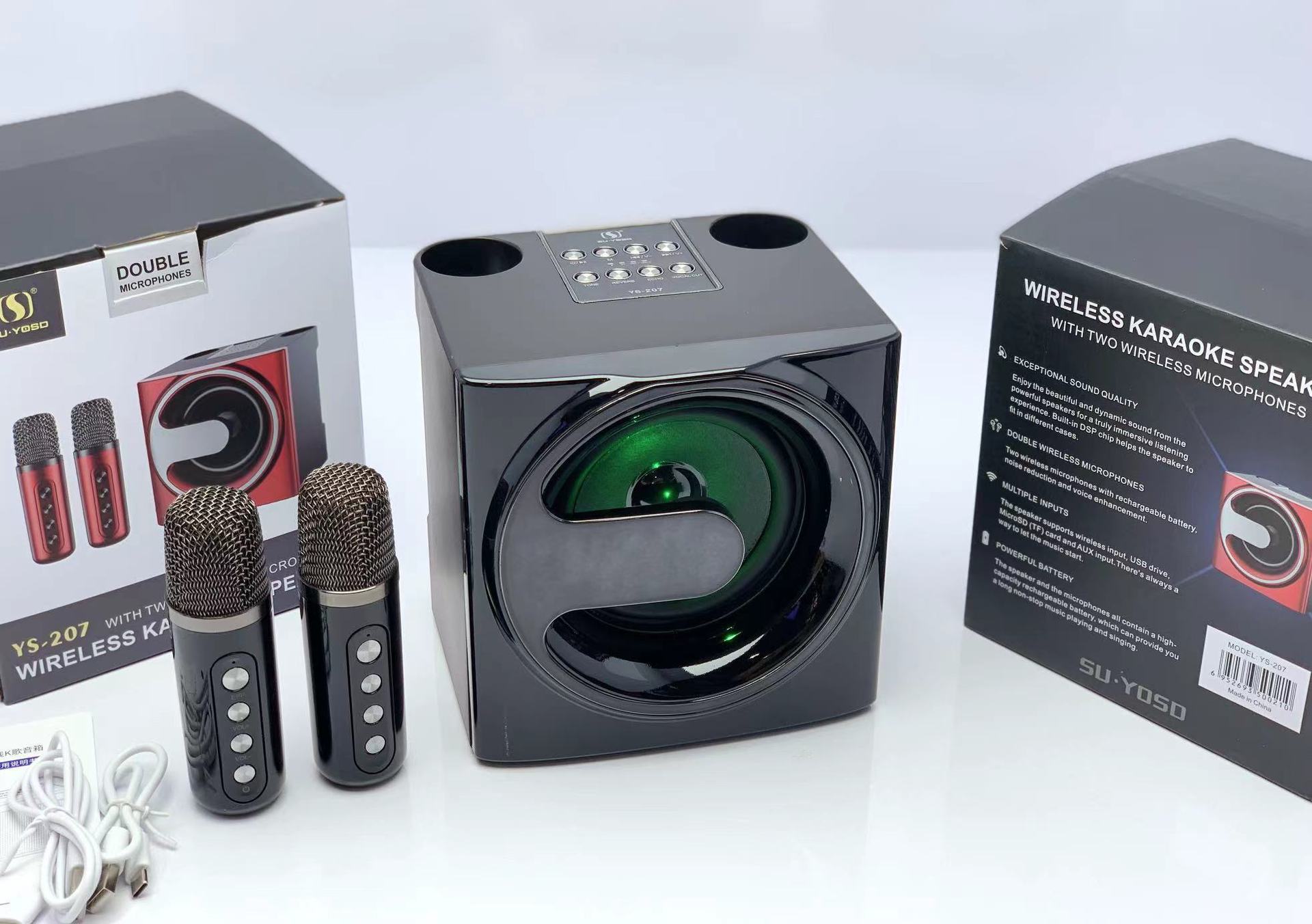 Loa Karaoke Bluetooth YS-207 Kèm 2 Micro Không Dây