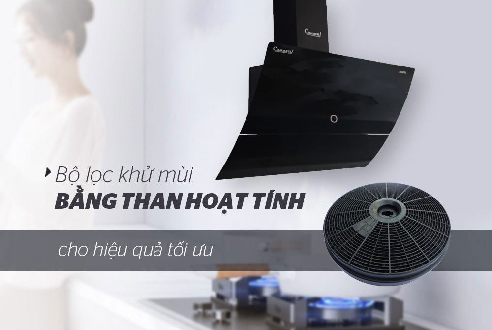 Máy hút mùi kính cong CANAVAL CA8970 - Hàng nhập khẩu