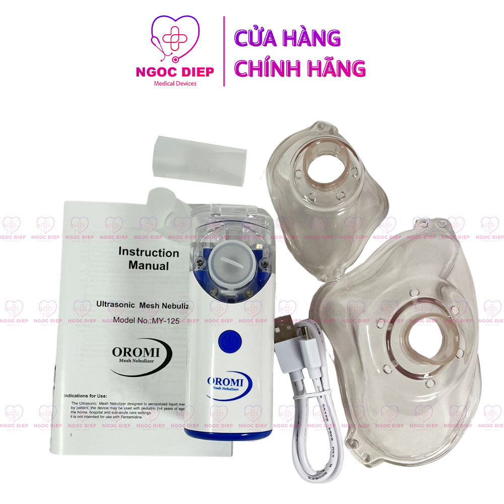 Máy xông mũi họng khí dung siêu âm cầm tay cao cấp OROMI MY-125 - Bảo hành chính hãng 2 năm