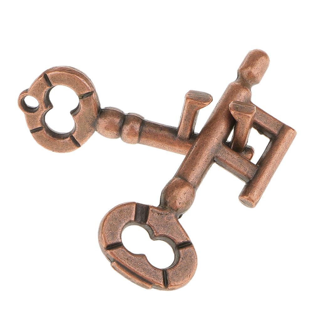 Metal Cast Puzzle Retro Vintage Lock Key IQ Mind Brain Teaser Adults Toys - intl