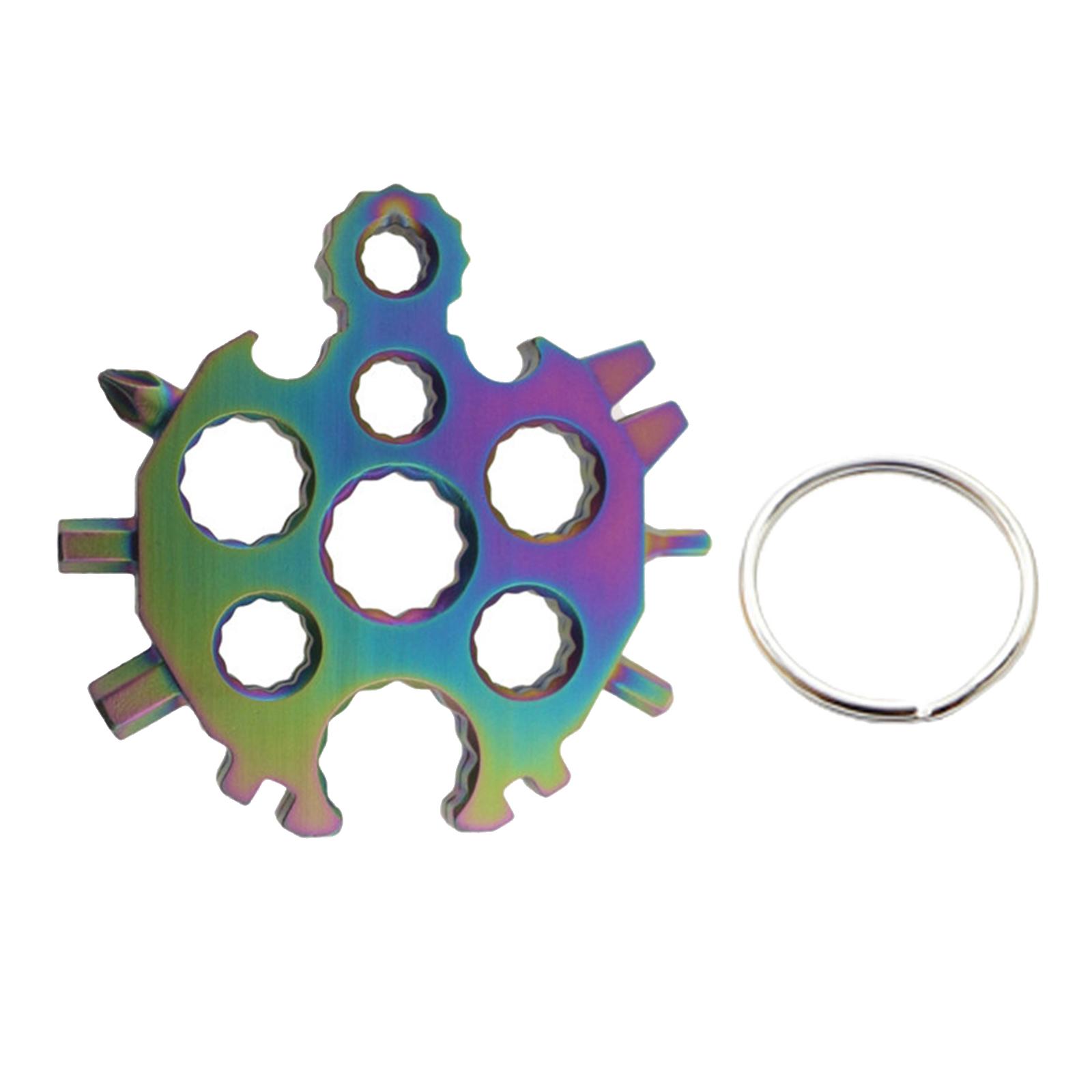 20 In 1 Multi Tool Portable Snowflake Key Chain Screwdriver Colored