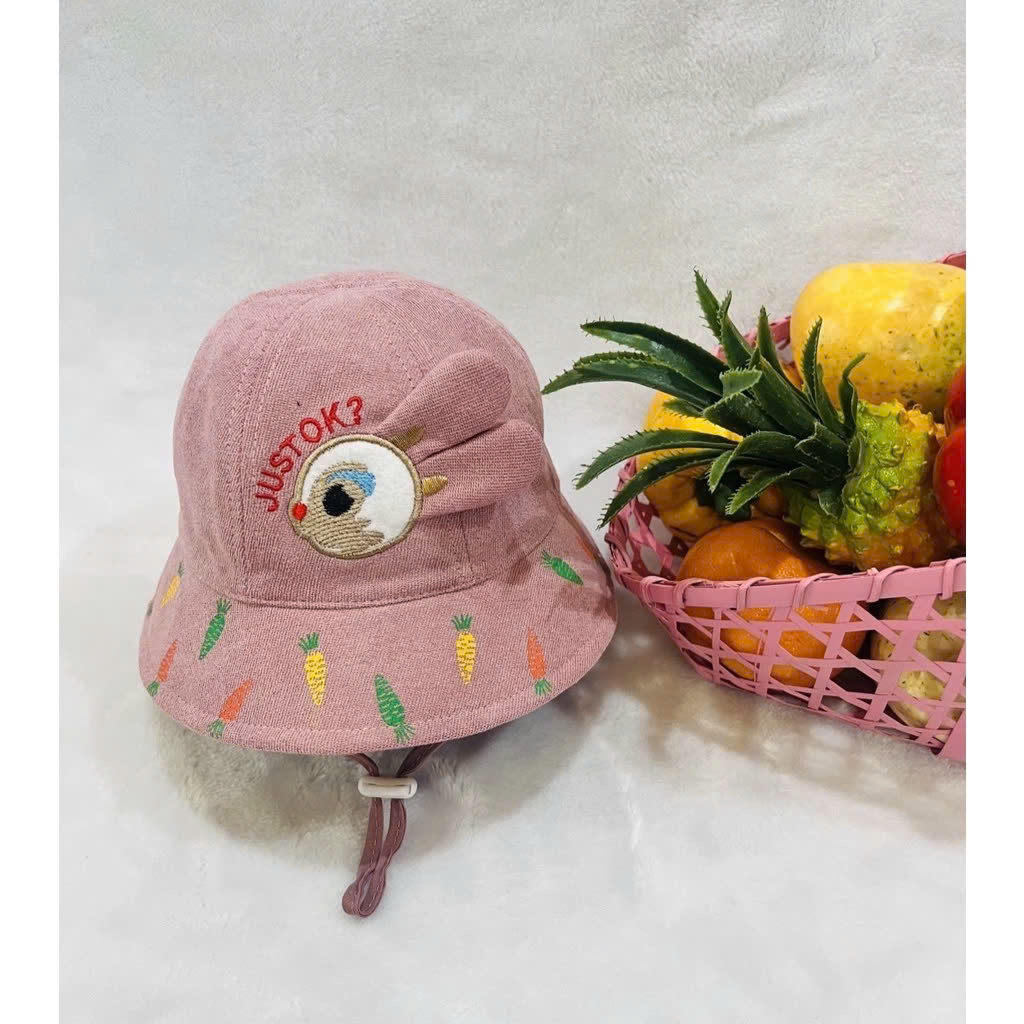 Nón cho bé (3 tháng - 18 tháng) , nón baby hình CHÚ THỎ vải NHUNG mềm êm cute (Ảnh thật)