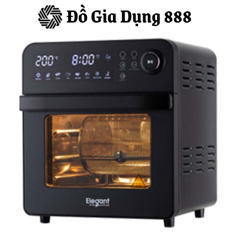 [TẶNG PHỤ KIỆN]Nồi Chiên Không Dầu ELEGANT AF529T, Dung Tích 14L, Công Suất 1600W, 8 Chế Độ, Nhập Đức, BH 12 Tháng