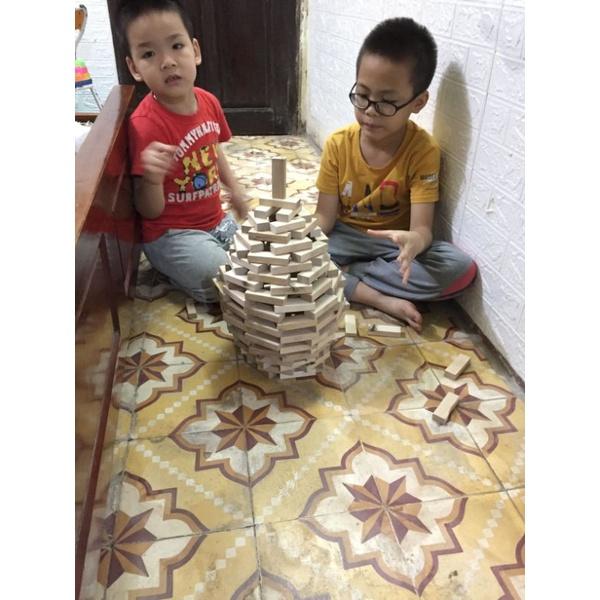 3kg gỗ xếp Jenga#gỗ rút trơn#domino~175 thanh#hàng chọn