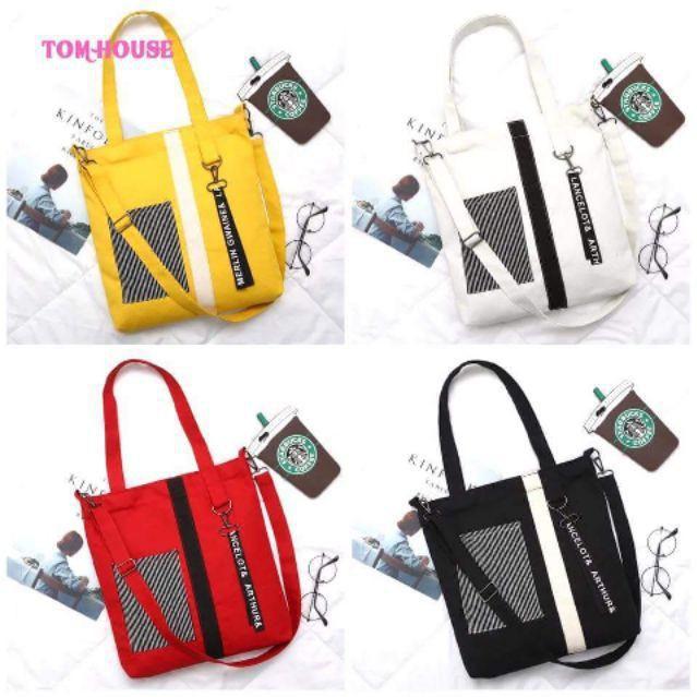 Túi Vải Tote Nữ Tote Vải Bố Living Bag Đeo Chéo ,Tote Vừa Laptop