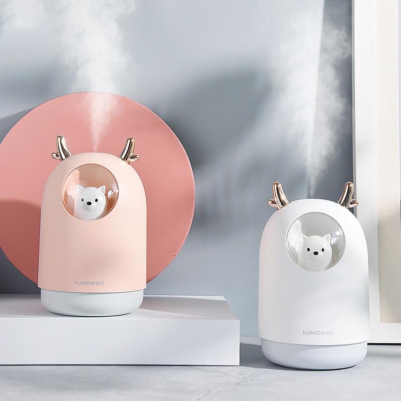 300Ml Thiết Bị Gia Dụng USB Máy Phun Sương Tạo Độ Ẩm Hình Thú Dễ Thương Siêu Âm Cool Mist Hương Thơm Không Khí Máy Khuếch Tán Tinh Dầu Màu Sắc Lãng Mạn LED Humidificador