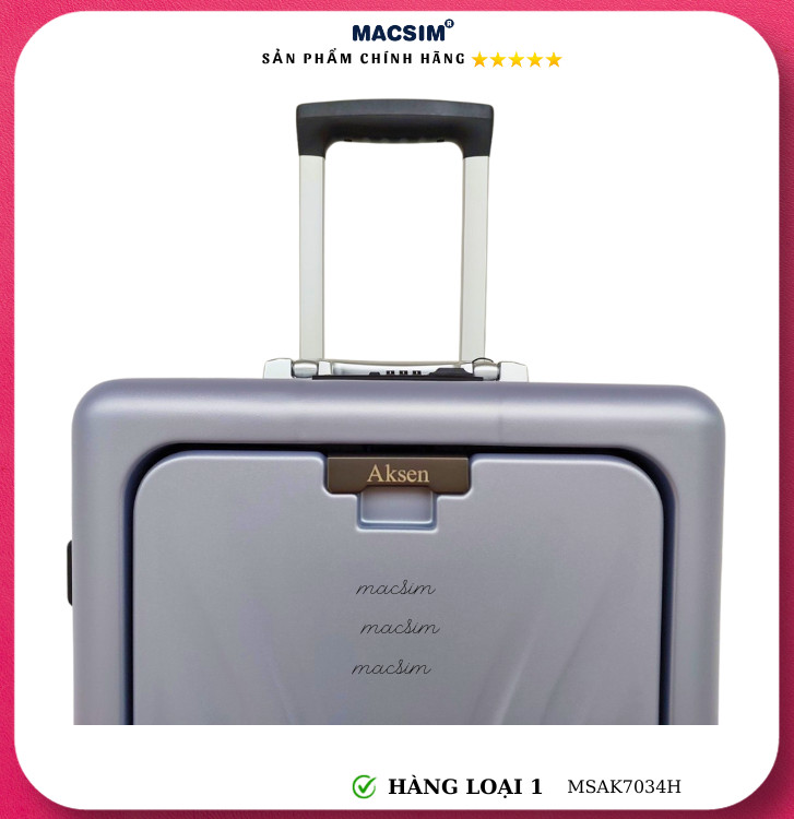 Vali cao cấp Macsim Aksen hàng loại 1 MSAK7034H cỡ 20 inch