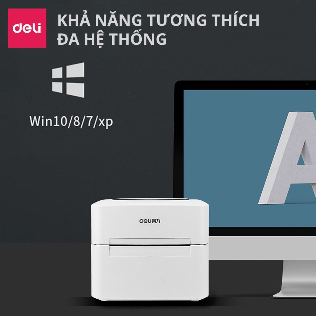 Máy In Nhiệt Deli Cao Cấp Chính Hãng - In Đơn Hàng, Hóa Đơn, Bill TMĐT - Kết Nối USB - DL-720C