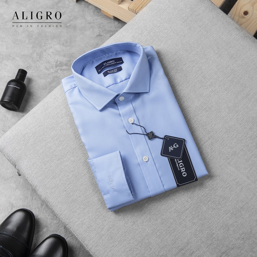 Áo sơ mi nam dài tay ALIGRO chất liệu cotton cao cấp mềm mại, thoáng mát, thấm hút mồ hôi, kháng khuẩn cao ALGS197