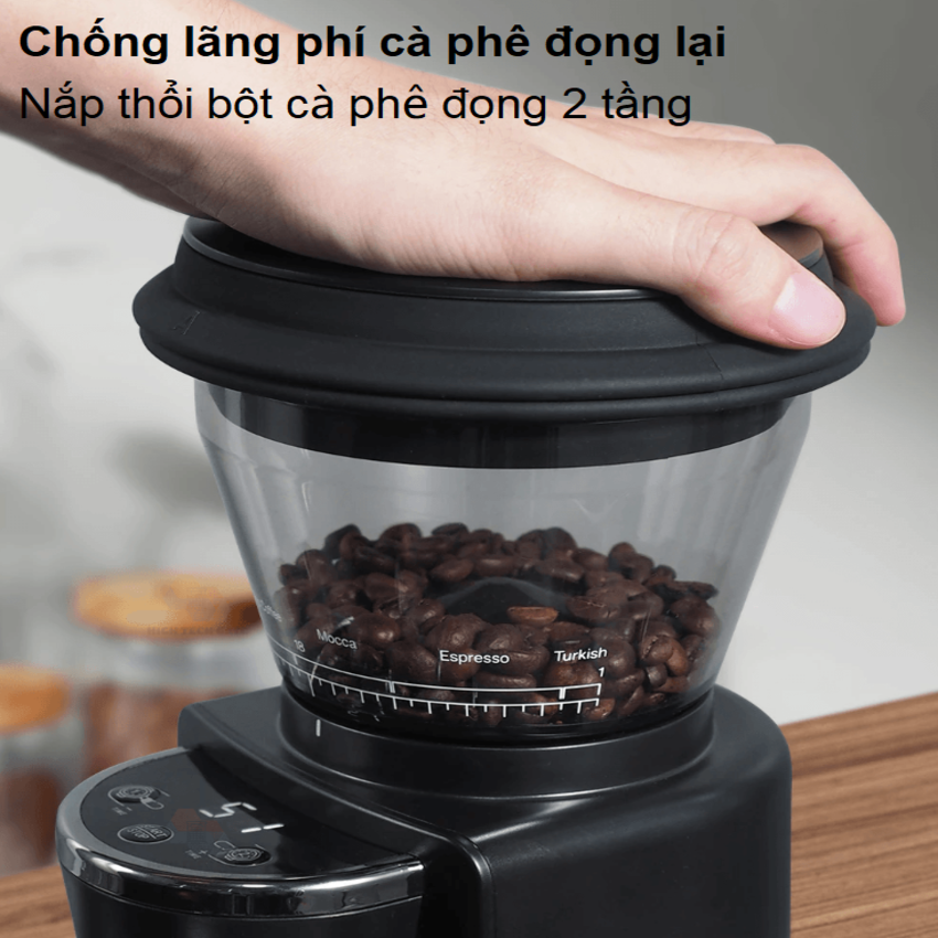 Máy xay hạt cà phê tự động, tích hợp 34 chế độ xay. Thương hiệu Mỹ HiBREW cao cấp G3 - HÀNG CHÍNH HÃNG