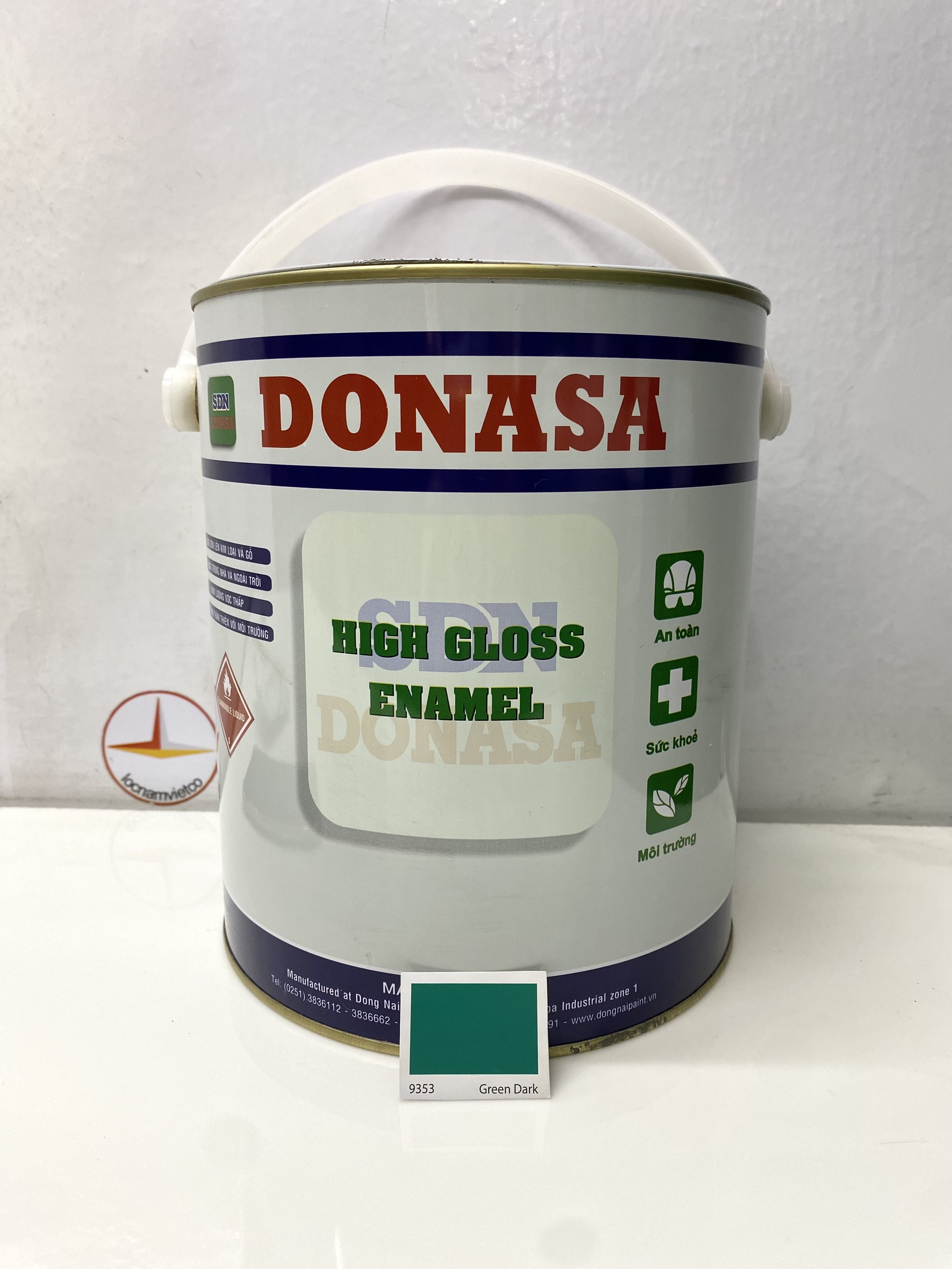 Sơn dầu Đồng Nai Donasa màu xanh 9353 3kg _ DLF 9353