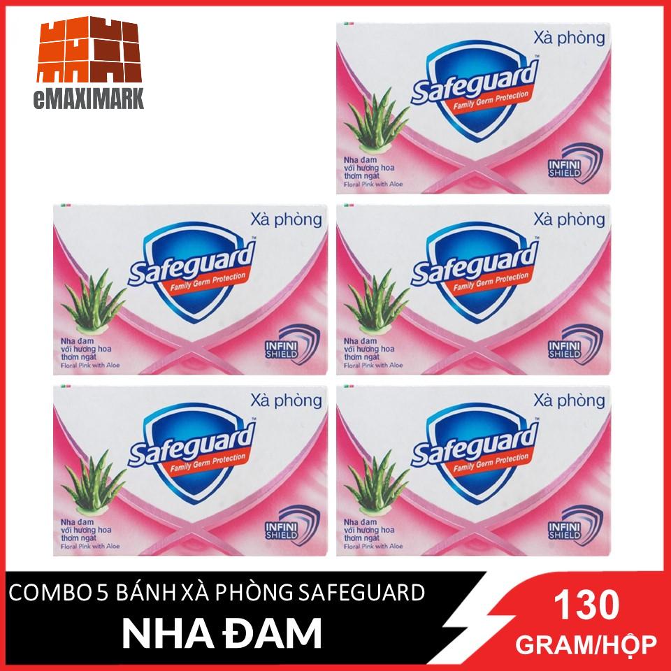 COMBO 5 bánh Safeguard Nha đam (Hồng) 130gX5