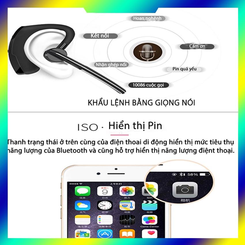 Tai Nghe Không Dây nhét tai Bluetooth V8 ECOKING{MUA 1 TẶNG 1 QUÀ}âm thanh vòm HIFI có micro trò chuyện nút điều dễ dàng