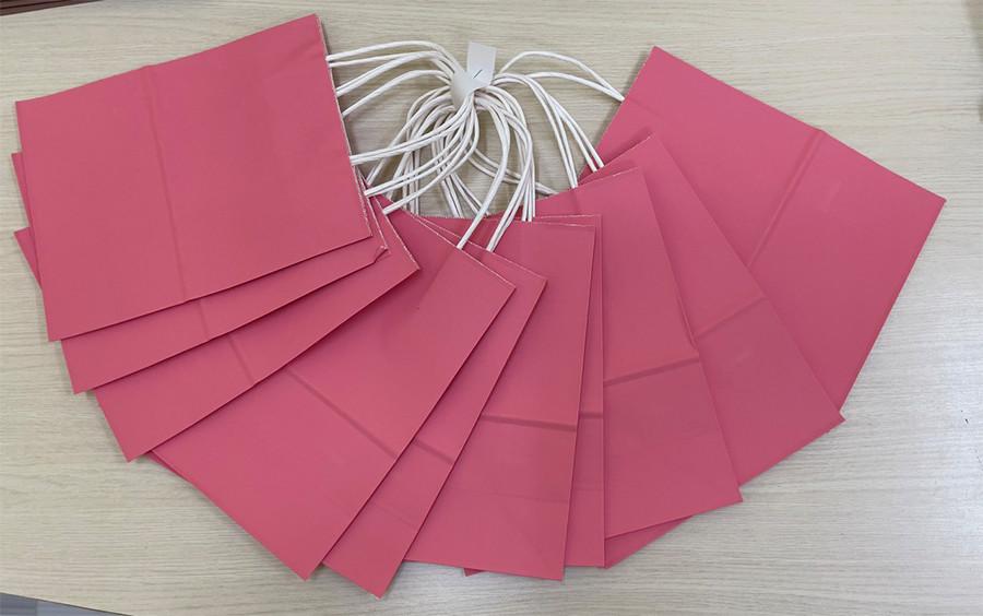 Combo 10 túi giấy kraft màu hồng