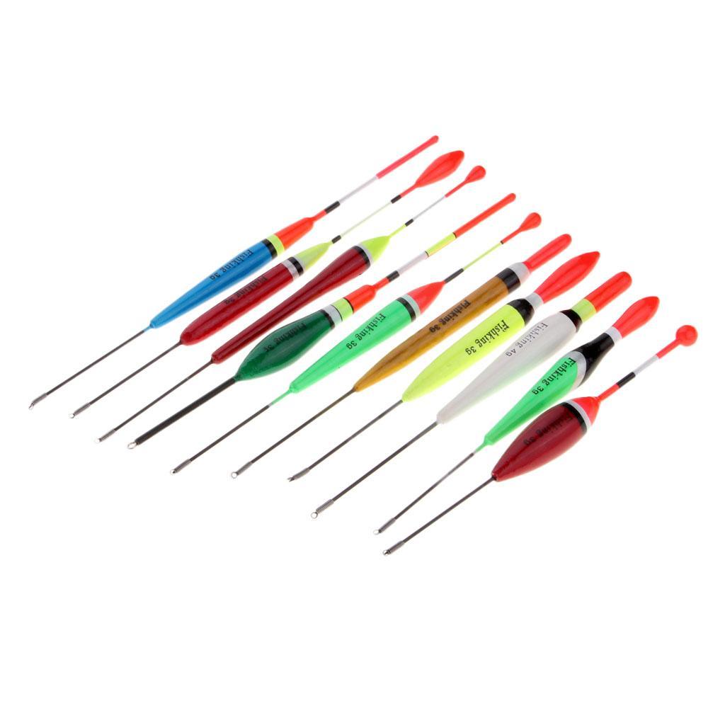 10pcs Fishing Balsa Wood Floats Bobbers Buoy Carp Coarse Fishing Tackle
